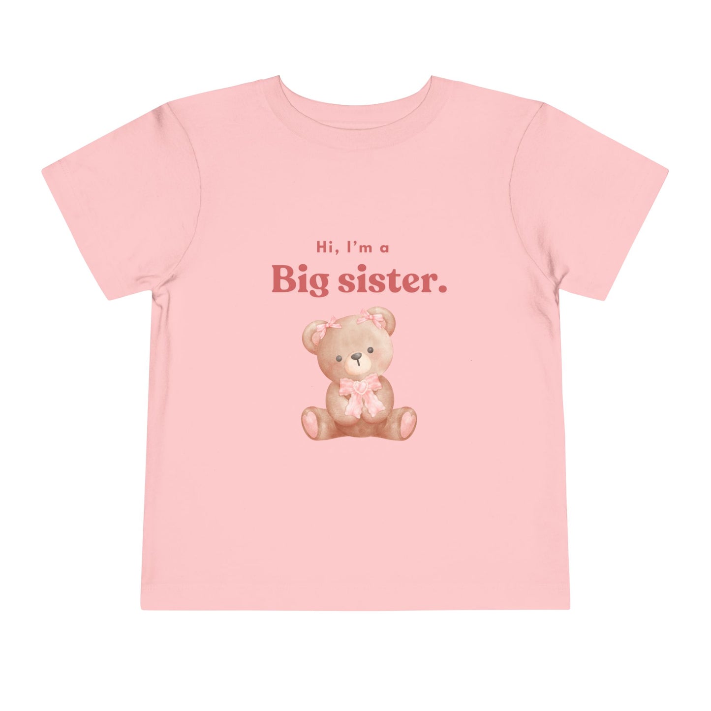 Big Sister Toddler Tee - Cute Bear Design