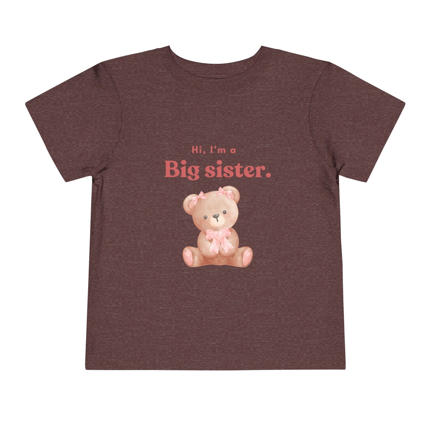 Big Sister Toddler Tee - Cute Bear Design