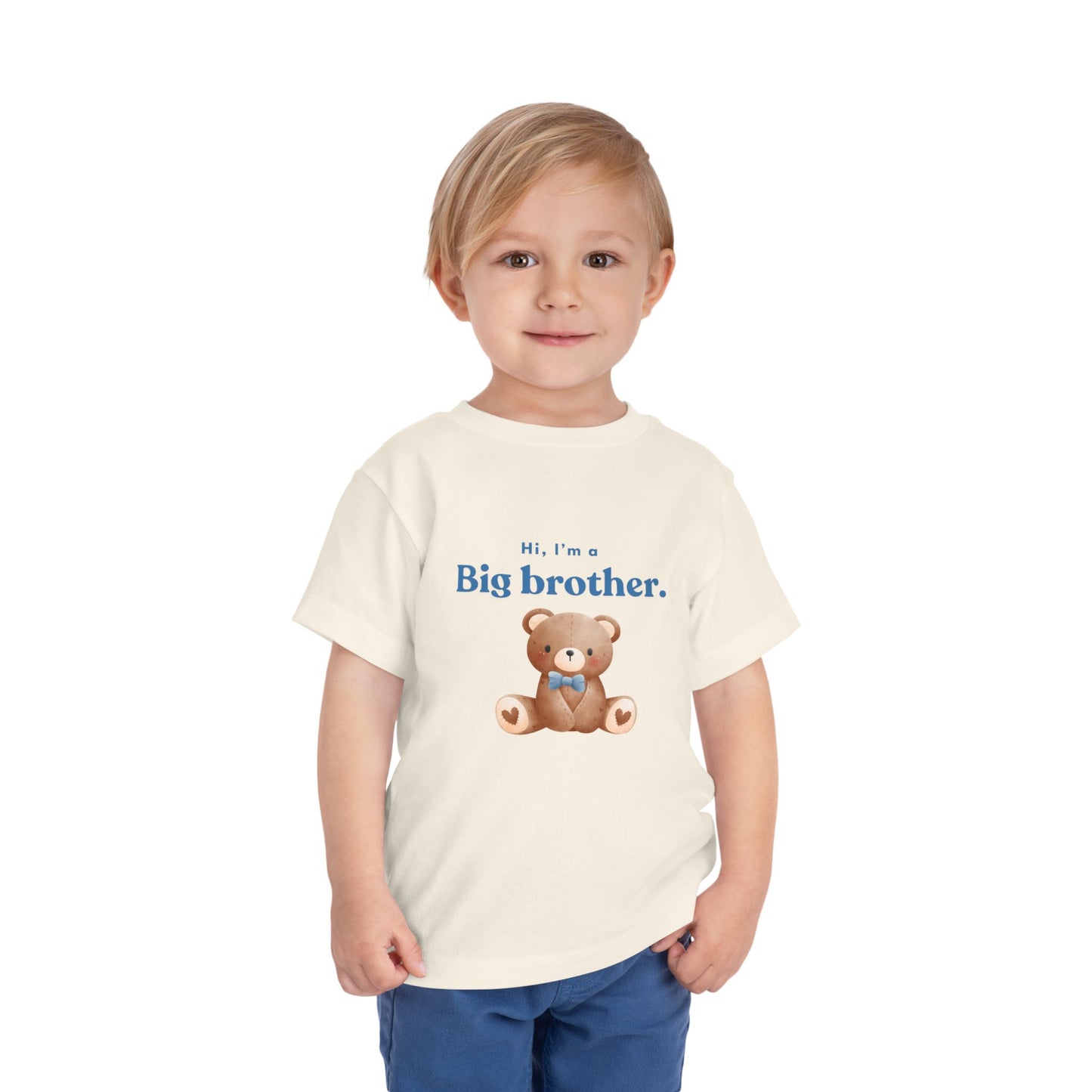 Big Brother Toddler Tee - Cute Bear Design for Celebrating New Siblings