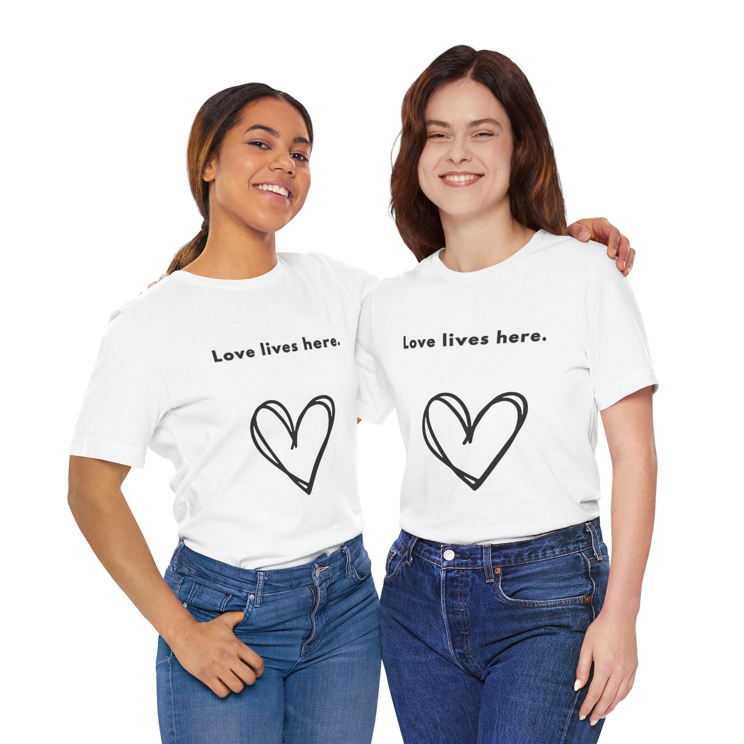 Love Lives Here - Unisex Jersey Short Sleeve Tee