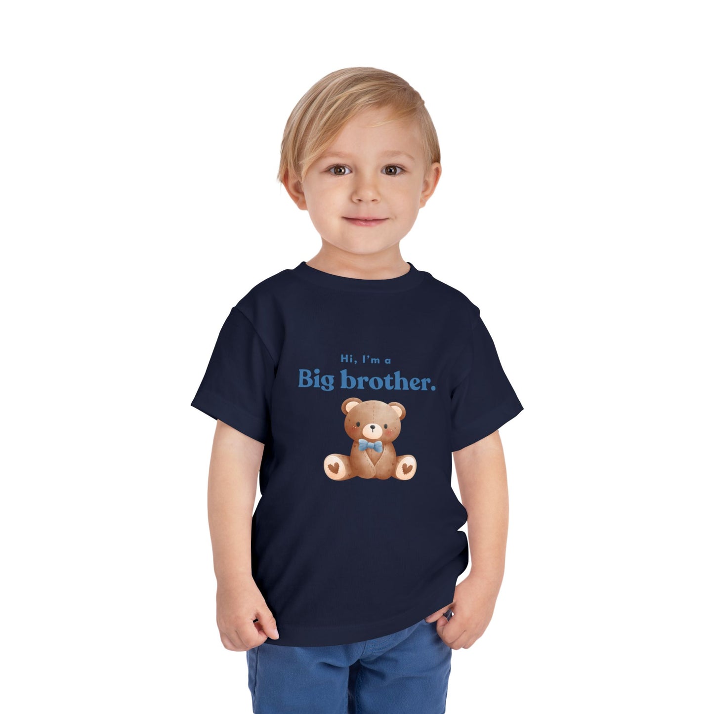 Big Brother Toddler Tee - Cute Bear Design for Celebrating New Siblings