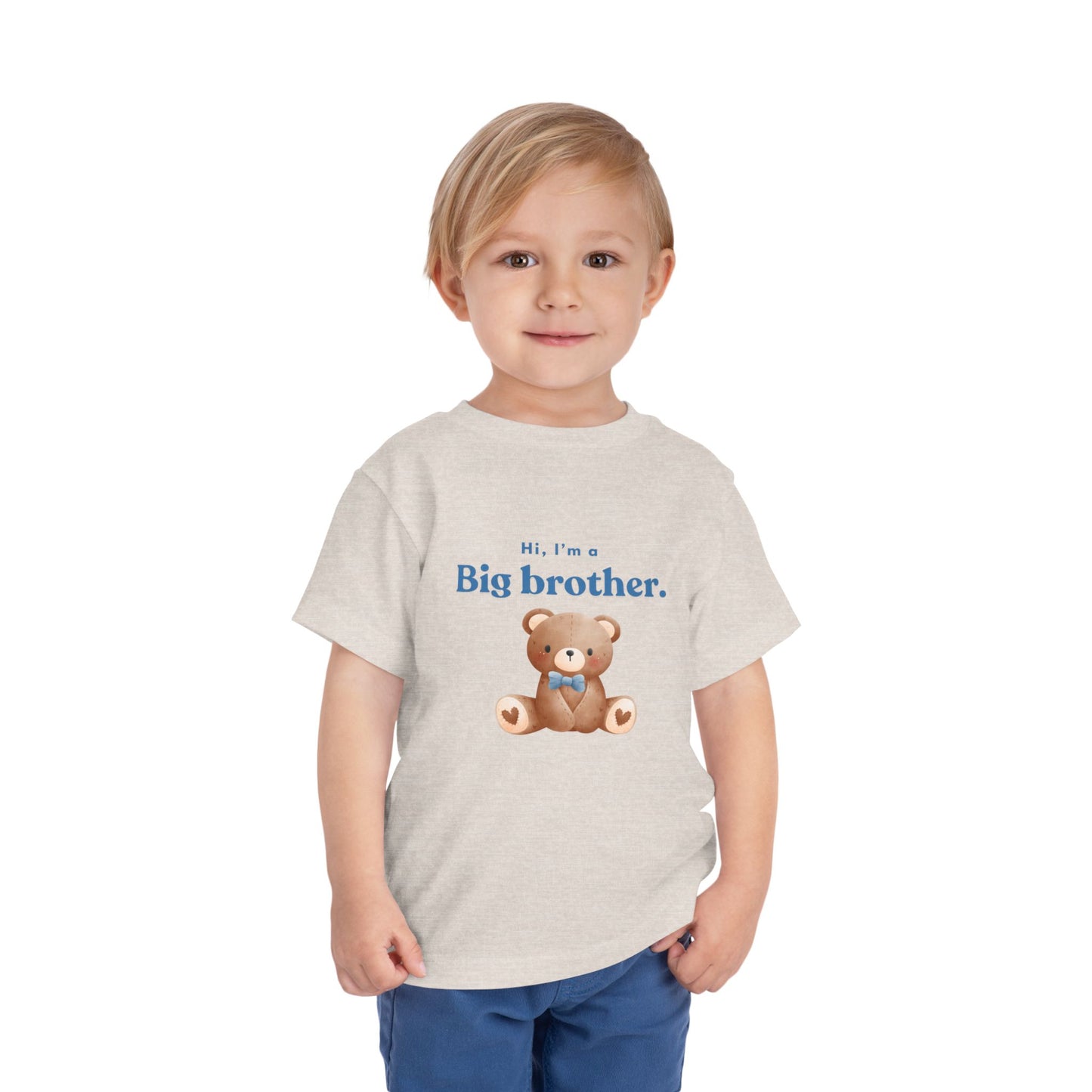 Big Brother Toddler Tee - Cute Bear Design for Celebrating New Siblings