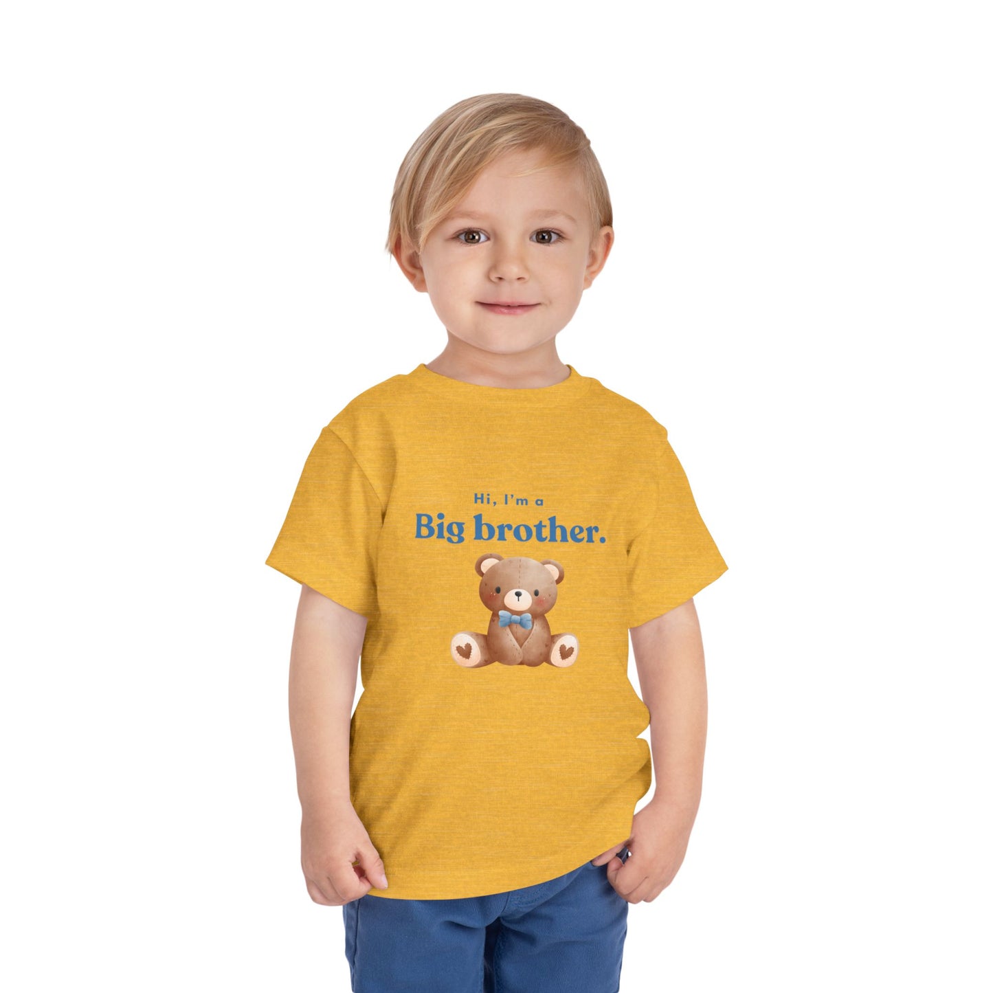 Big Brother Toddler Tee - Cute Bear Design for Celebrating New Siblings