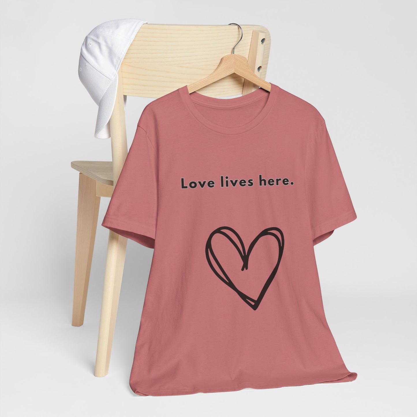 Love Lives Here - Unisex Jersey Short Sleeve Tee
