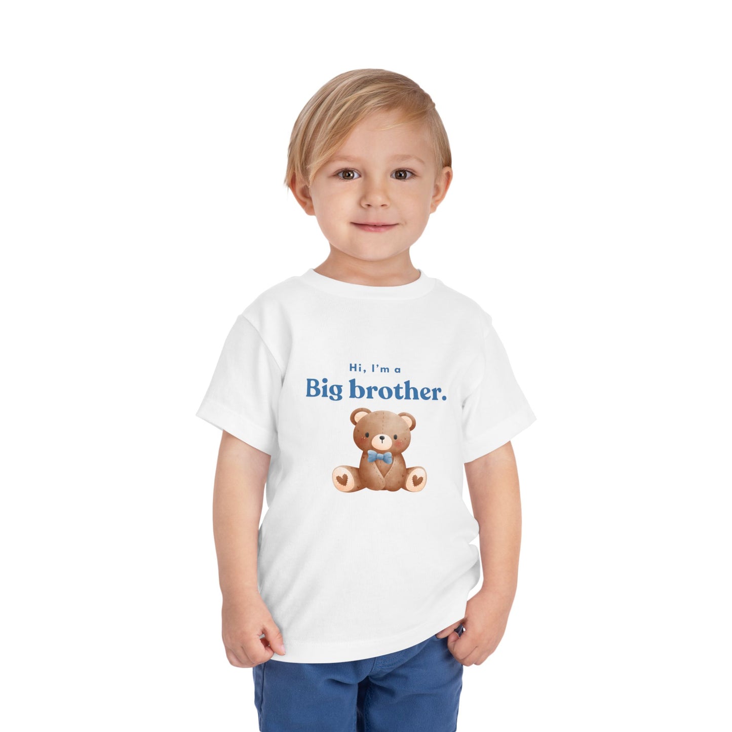 Big Brother Toddler Tee - Cute Bear Design for Celebrating New Siblings