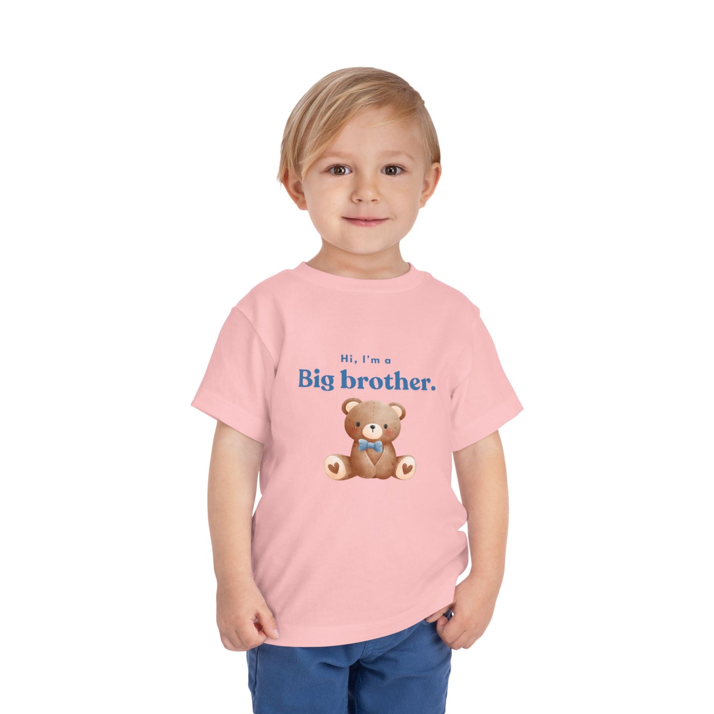 Big Brother Toddler Tee - Cute Bear Design for Celebrating New Siblings