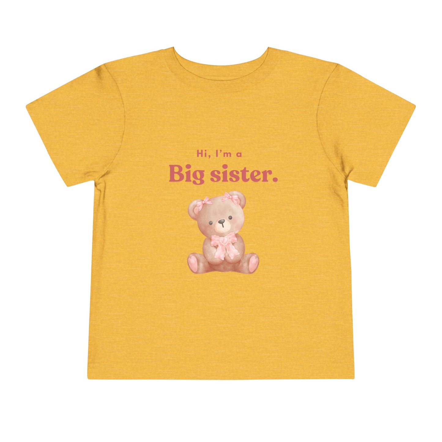 Big Sister Toddler Tee - Cute Bear Design
