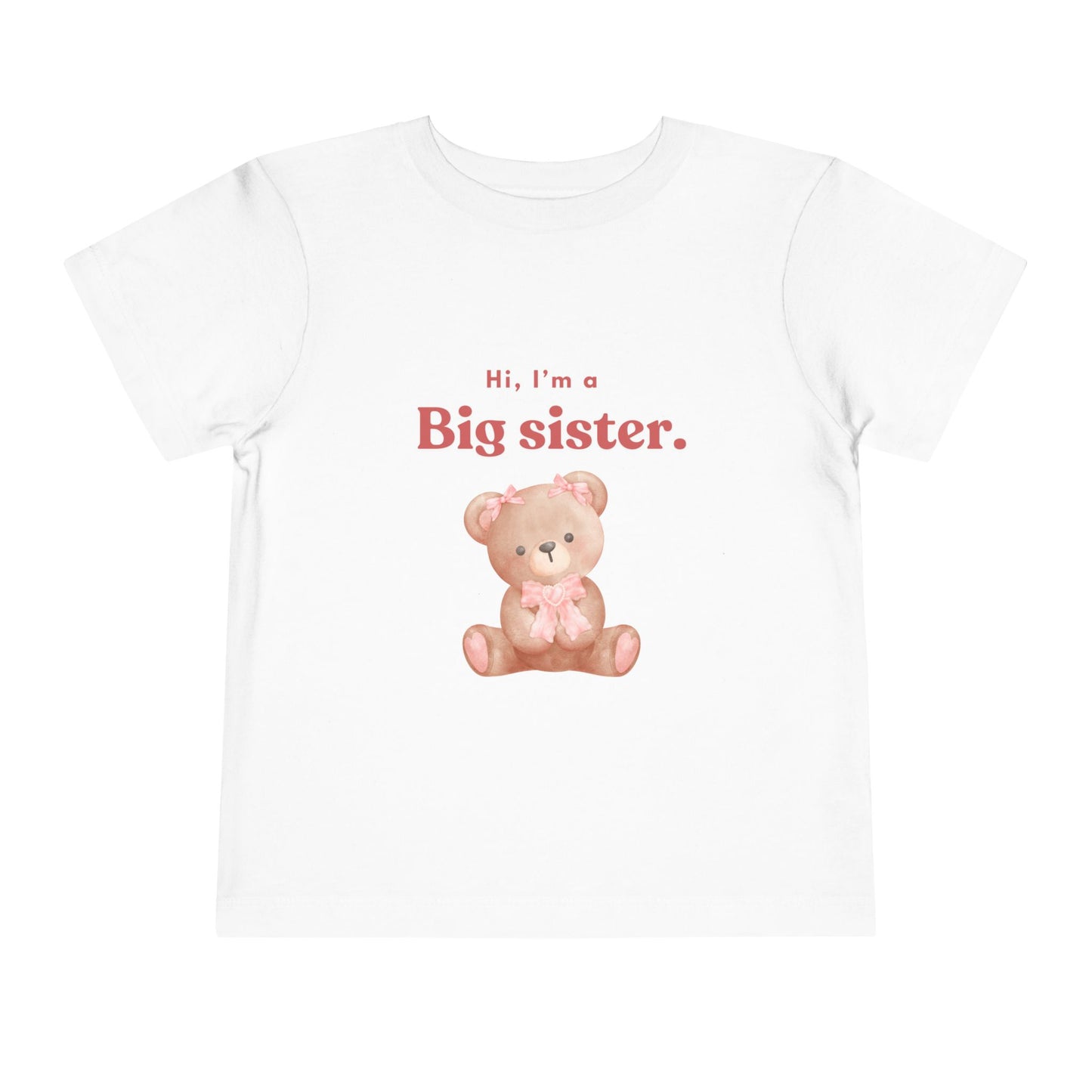 Big Sister Toddler Tee - Cute Bear Design