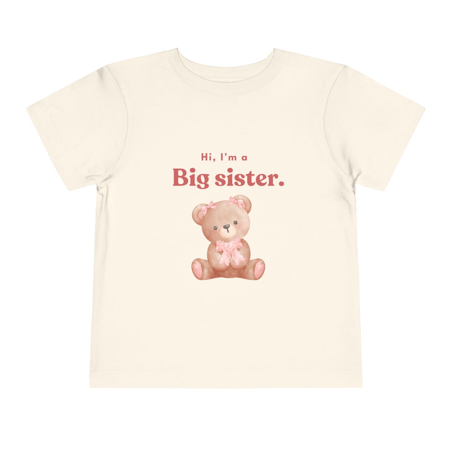 Big Sister Toddler Tee - Cute Bear Design