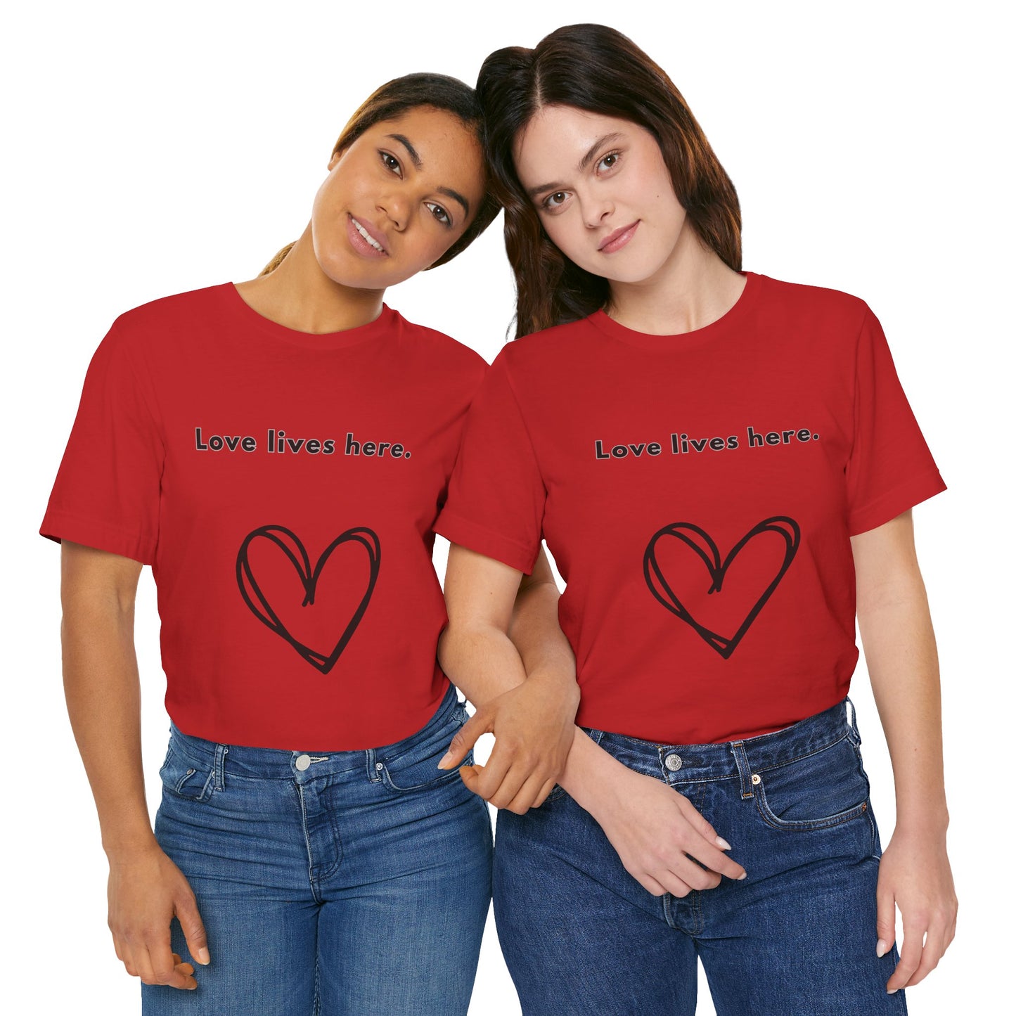 Love Lives Here - Unisex Jersey Short Sleeve Tee