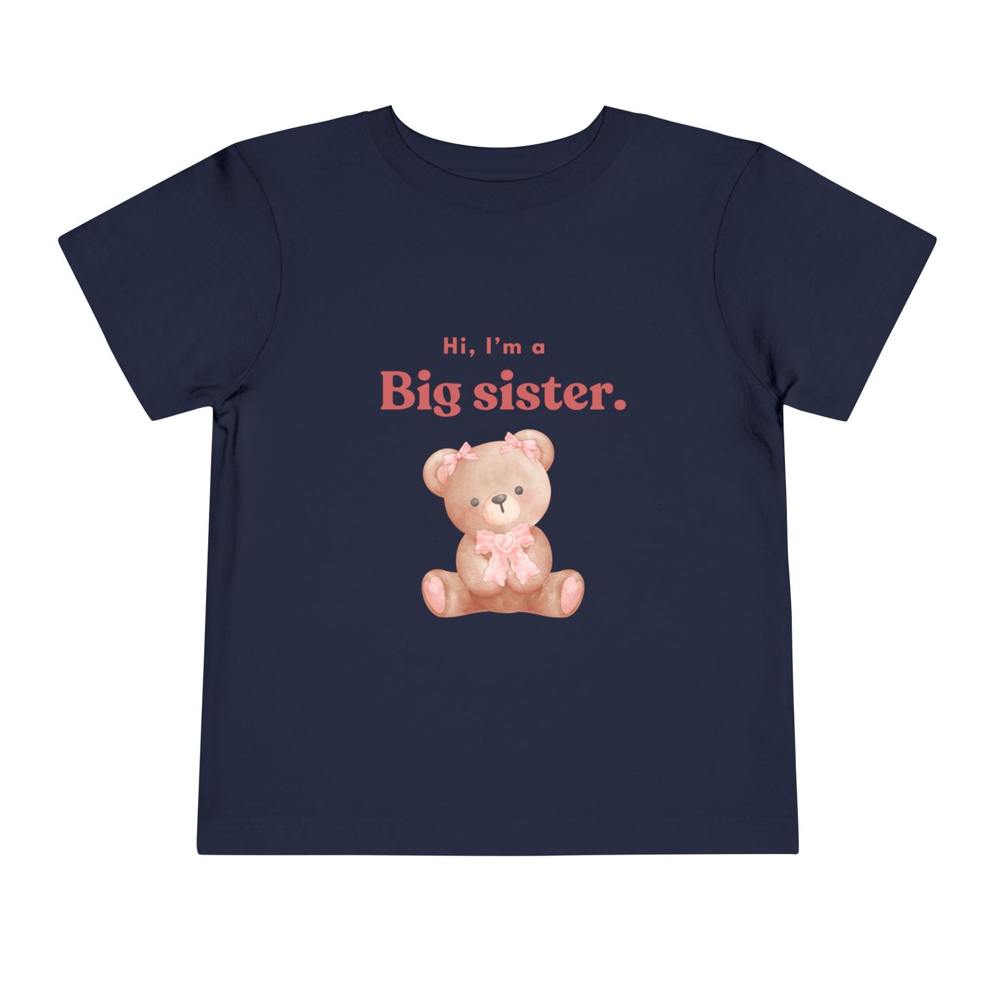 Big Sister Toddler Tee - Cute Bear Design