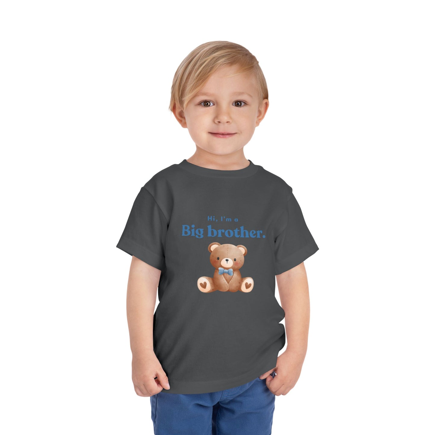 Big Brother Toddler Tee - Cute Bear Design for Celebrating New Siblings